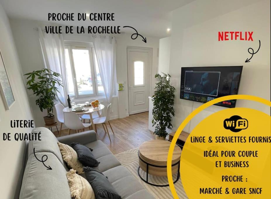 Appartement Le P'tit Rochelais - Proche Marche Central Et Gare Sncf- Wifi Haut Debit -